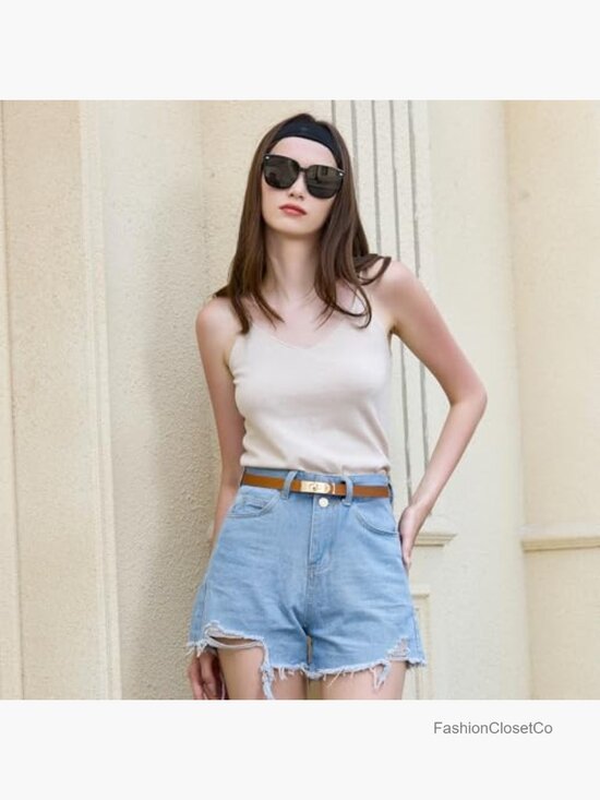 Adjustable Skinny Leather Belt with Turn-Lock Buckle main image 6